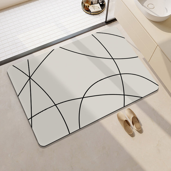 Artistic Cat-Themed Bath Mat Bowlift