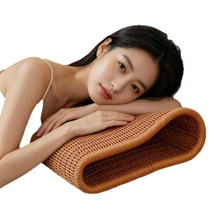 Curved Woven Storage Basket Bowlift