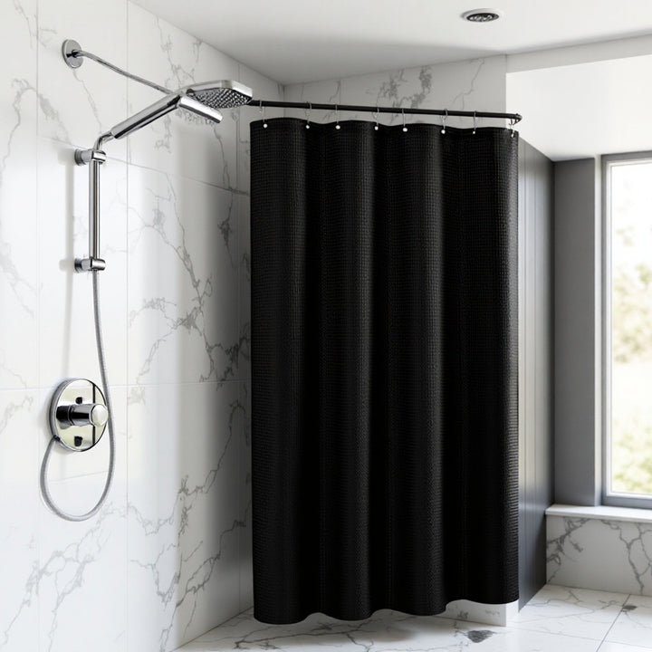Textured Waterproof Shower Curtain Bowlift