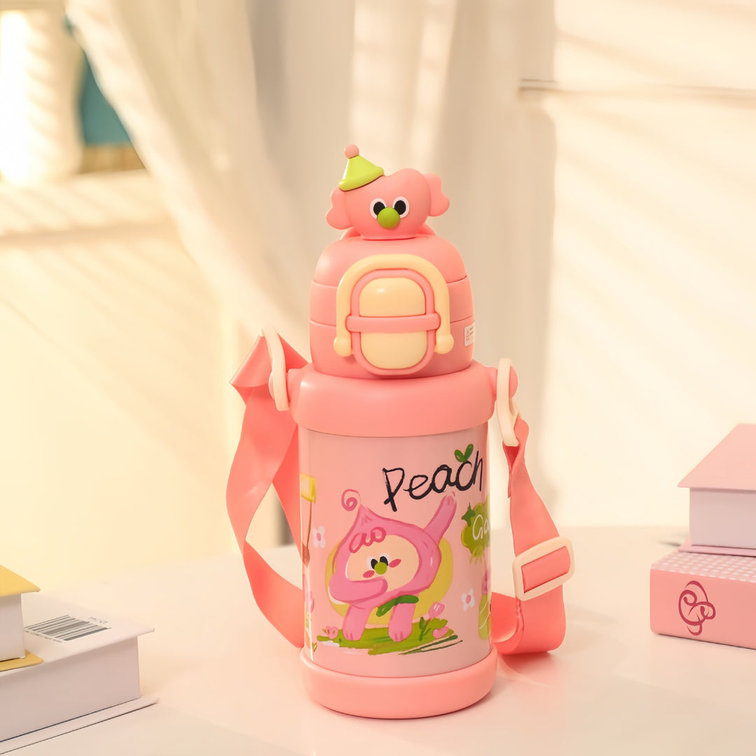 Insulated drinking bottle with practical carrying strap and creative design Bowlift