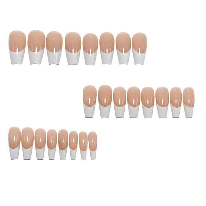 Artificial Nails in Elegant French Look Bowlift