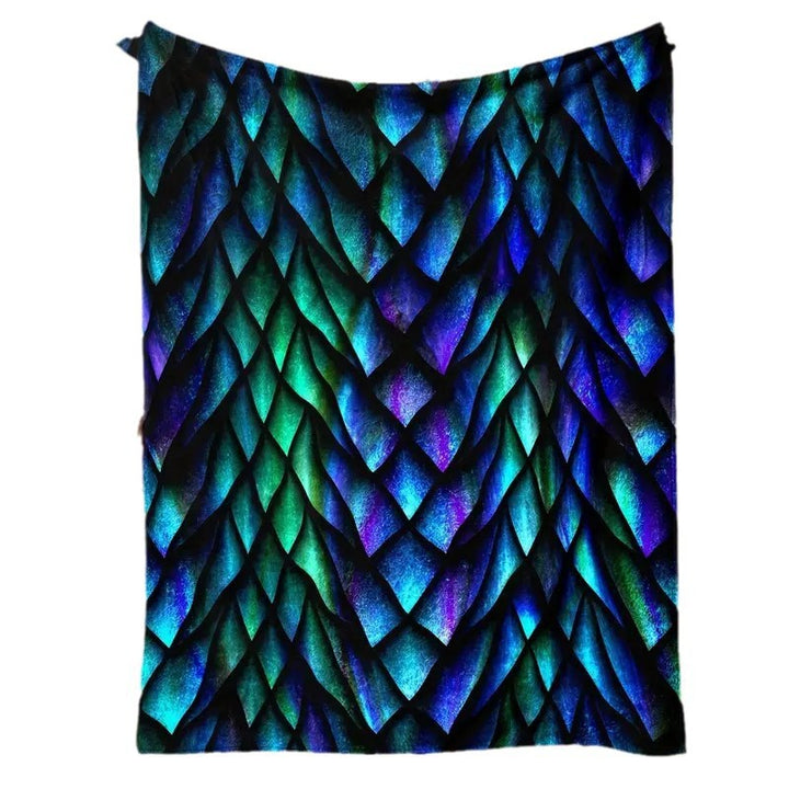 Women's cuddly blanket with shimmering scale pattern Bowlift
