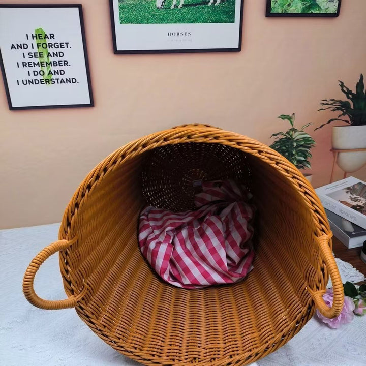 Unisex Robust Storage Basket made of woven rattan Bowlift