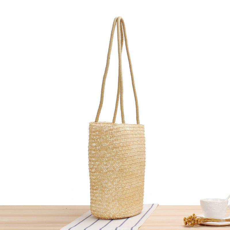 Handcrafted straw bag with long handles Bowlift