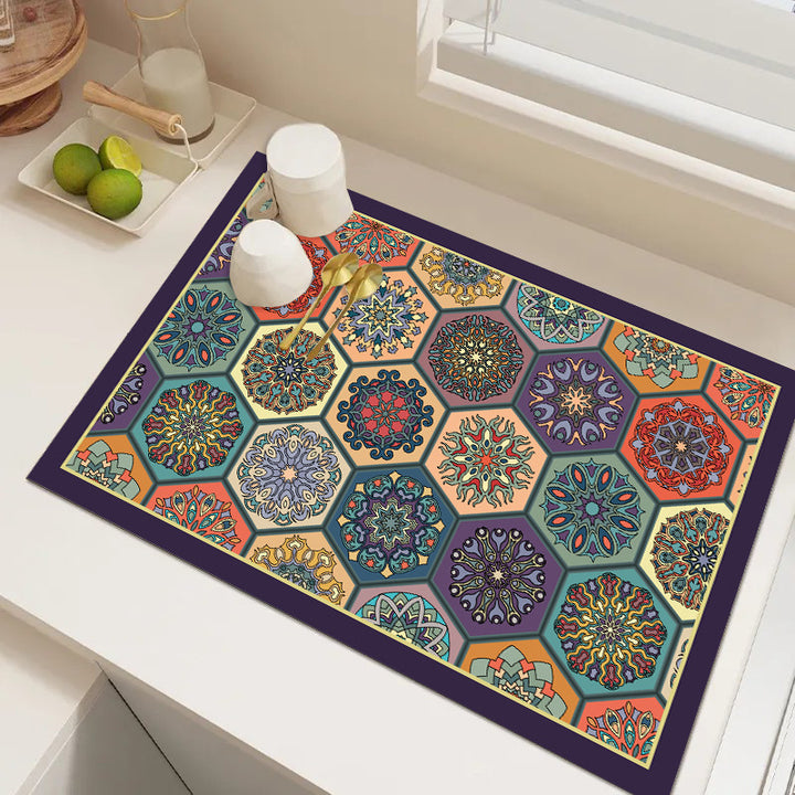 Playful Textured Kitchen Mat Bowlift