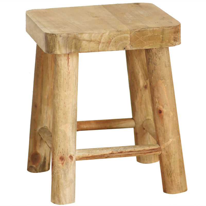 Robust stool made of solid wood Bowlift