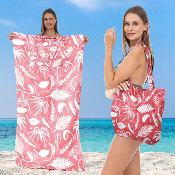 Beach towel with integrated tote bag design Bowlift