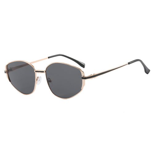 Women modern geometric sunglasses with stylish metal frame Bowlift