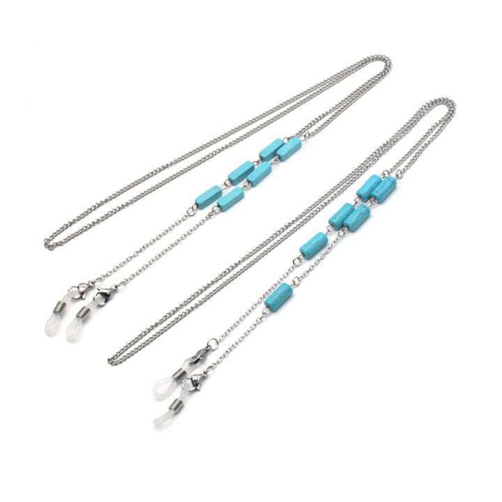 Gemstone-Decorated Eyewear Chain Bowlift