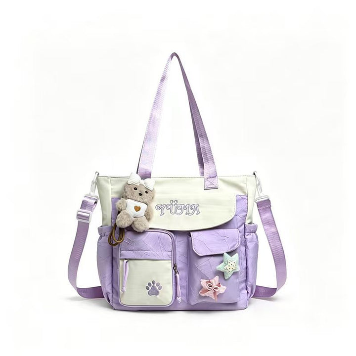 Multi-Functional Canvas Shoulder Bag Bowlift