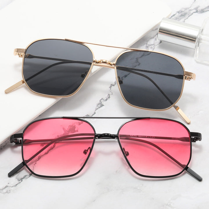 Women's fashionable geometric glasses with elegant metal frame Bowlift