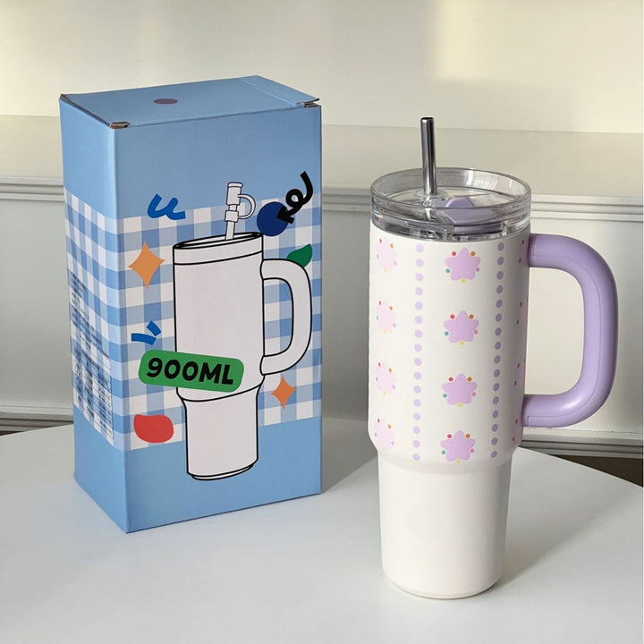 Women's insulated cup with practical straw Bowlift