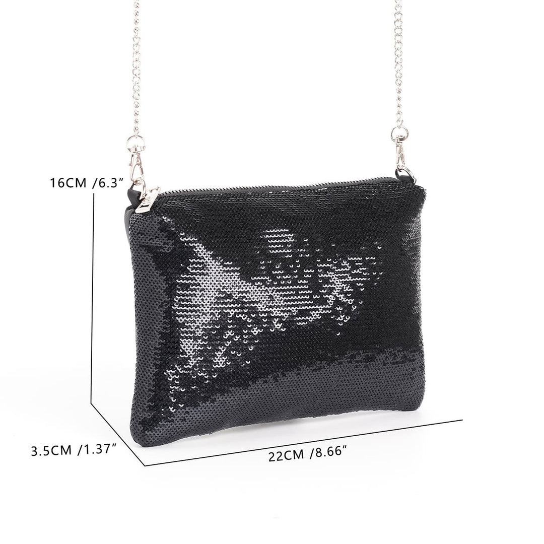 Elegant Clutch with Glitter Details Bowlift