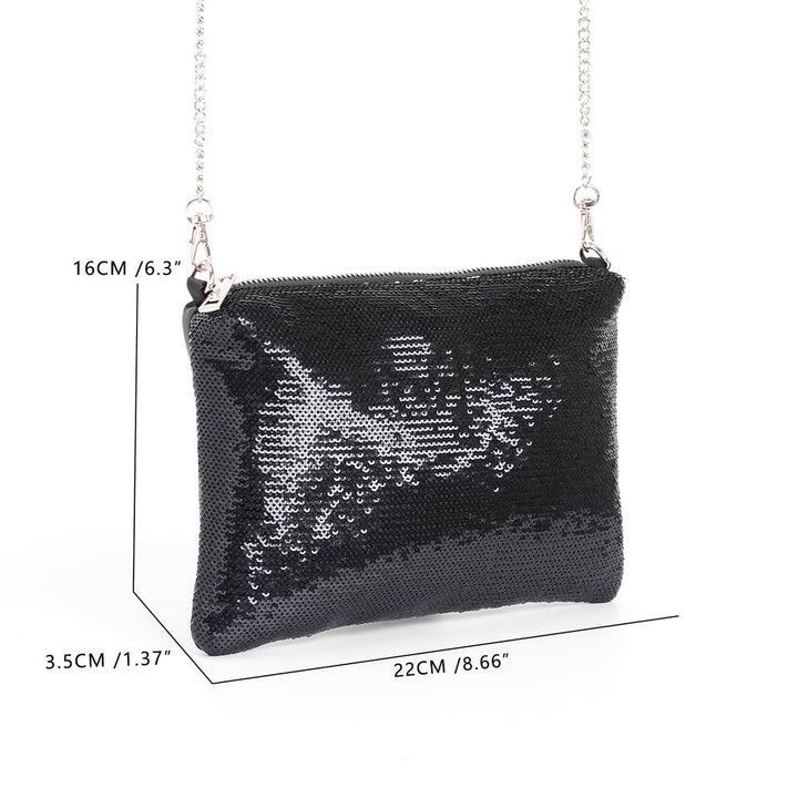 Elegant Clutch with Glitter Details Bowlift