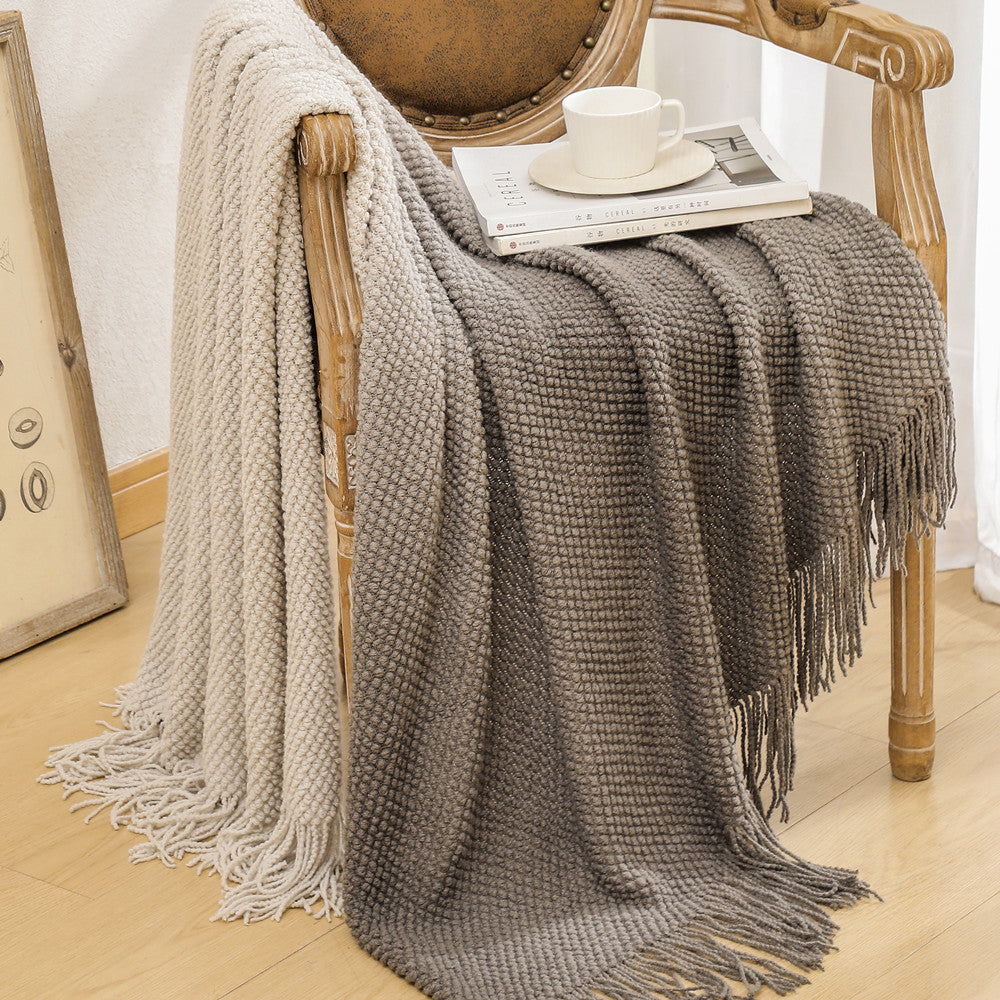 Cozy Knitted Throw Blanket