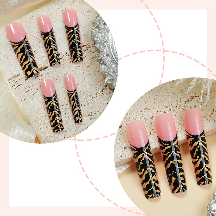 Creative nail art set with stylish animal pattern Bowlift