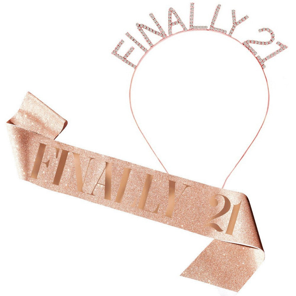 Women's Glittering Hairband with Inscription Bowlift