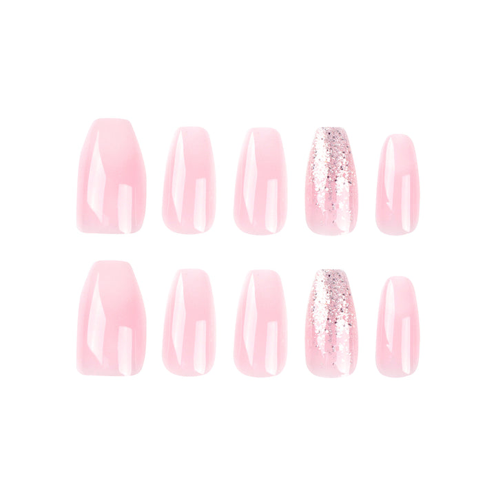 Artful Gel Nails with Glitter and Ombre Effects Bowlift