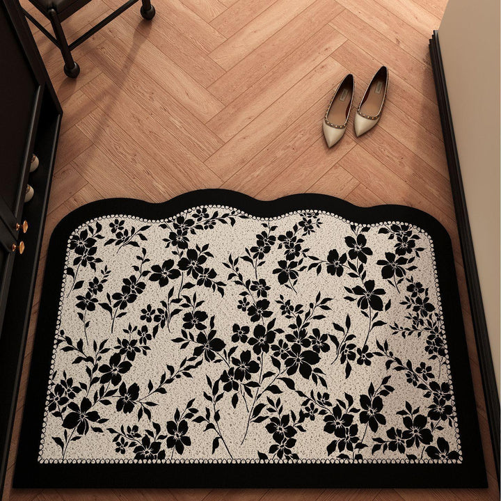 Floral-Themed Welcome Mat Bowlift