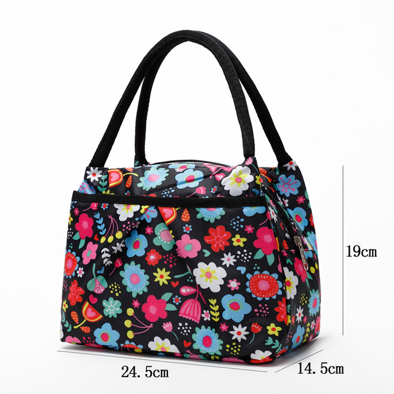 Floral Insulated Lunch Cooler Bag Bowlift