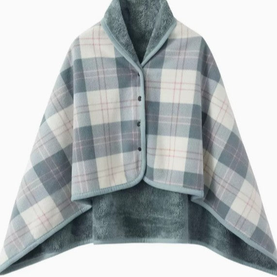 Women Comfortable Throw Blanket with Checkered Pattern Bowlift