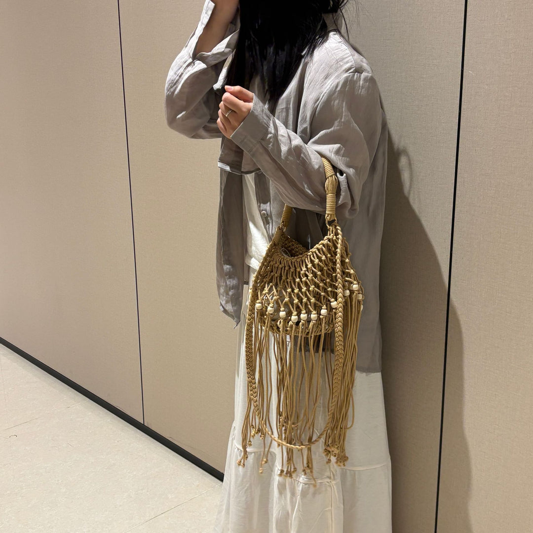 Artisanal macramé shoulder bag Bowlift