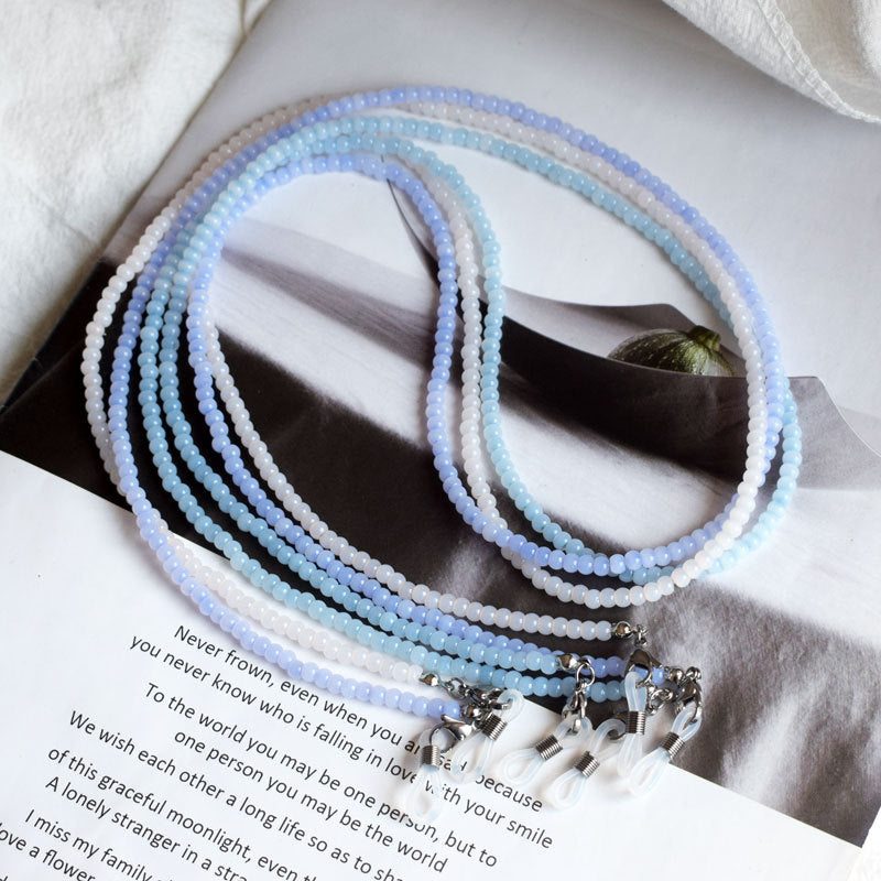 Elegant Beaded Eyewear Retainer Chain Bowlift