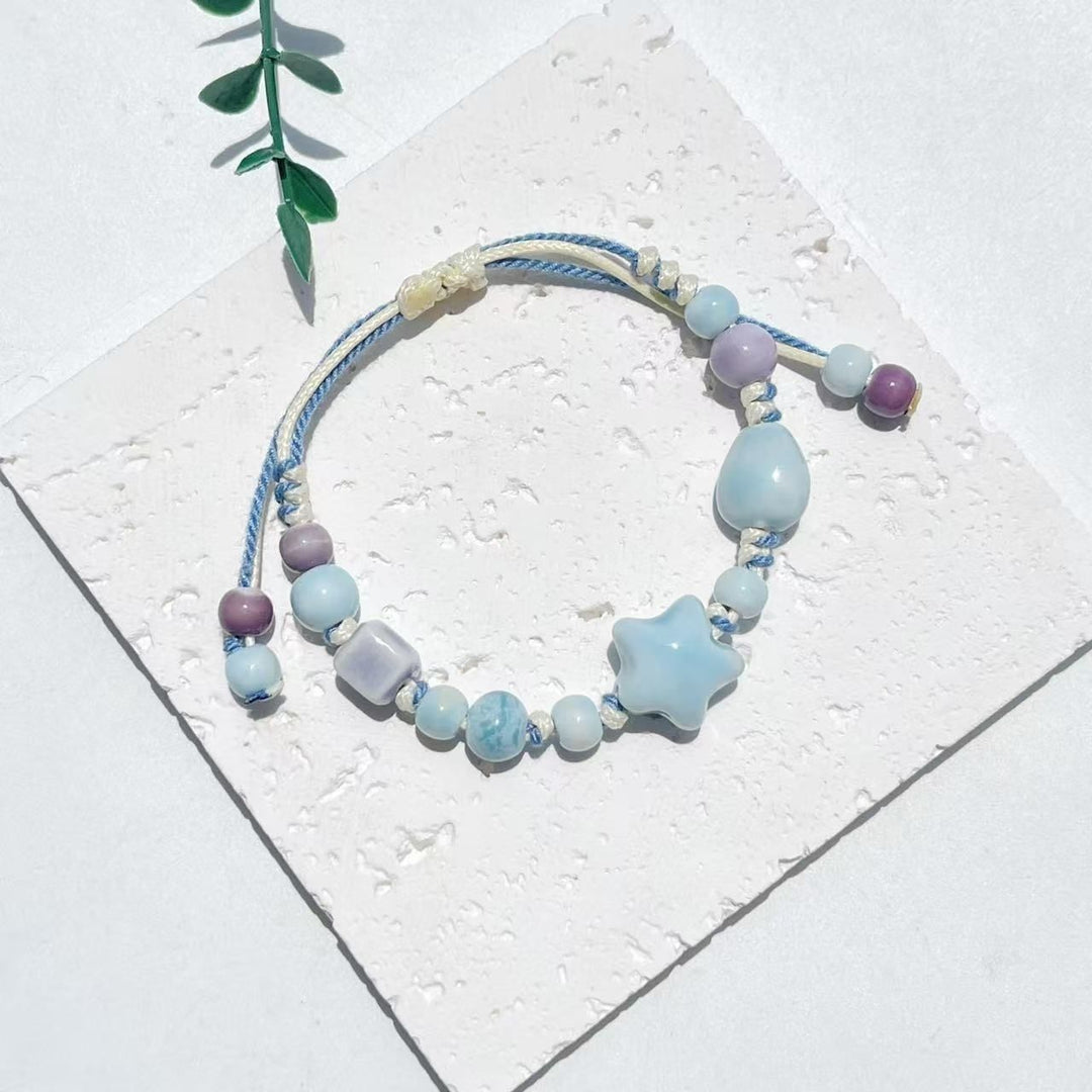 Adjustable Beaded Charm Bracelet Bowlift 1788857084