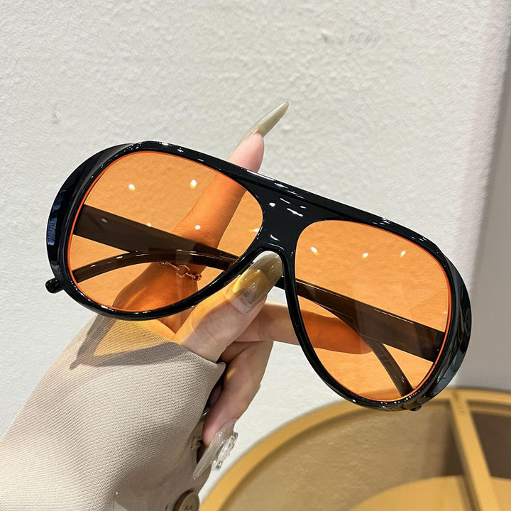 Sporty Oversized Shield Sunglasses Bowlift