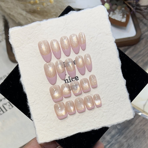 Dreamy Glittery Press-On Nail Set Bowlift