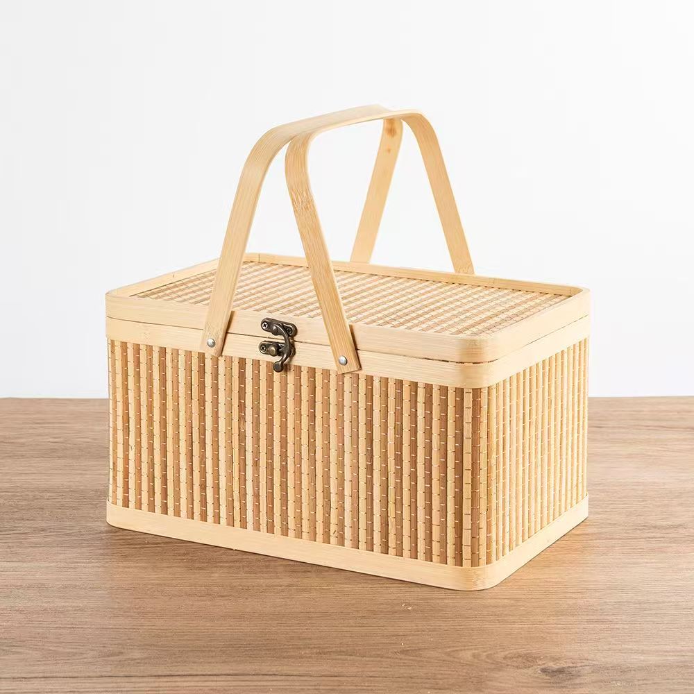 Practical Storage Basket Made of Rattan Bowlift