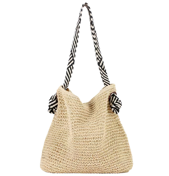 Handmade bucket bag with modern stripe pattern Bowlift