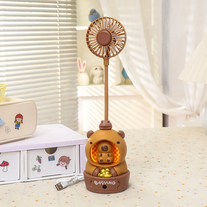 Women's Portable Mini Fan in Bear Design Bowlift