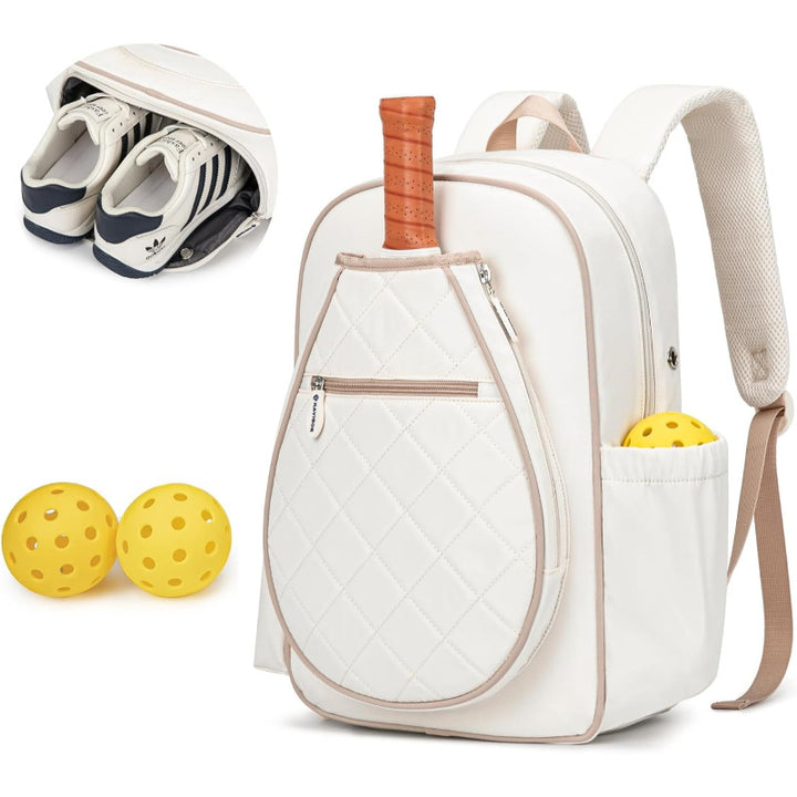 Sporty backpack with integrated shoe compartment and pockets for sports accessories Bowlift