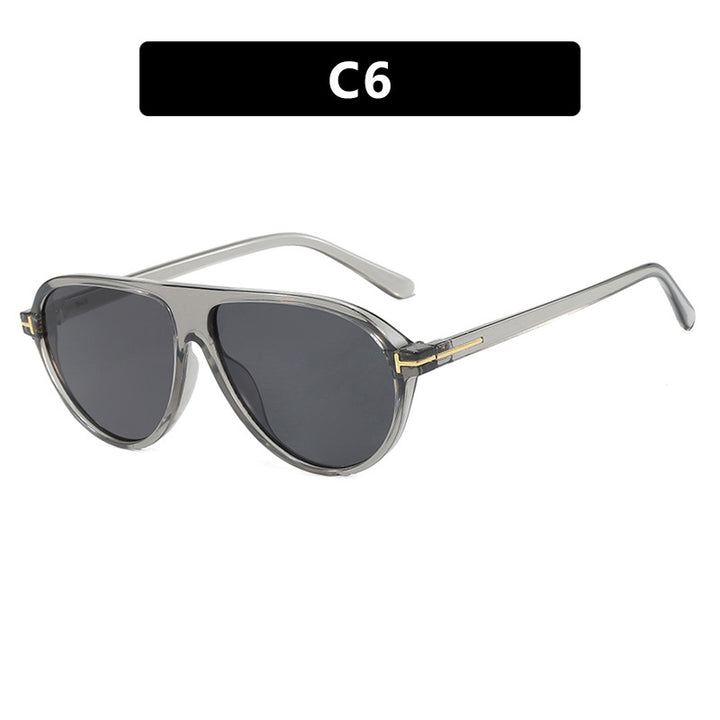 Women's trendy oversized sunglasses with elegant metal frame and UV protection Bowlift