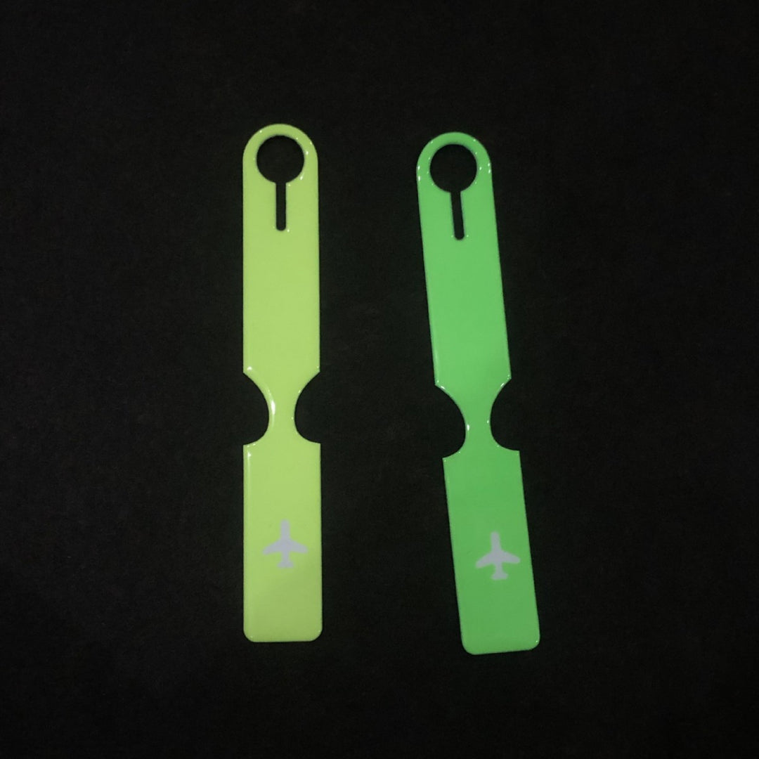 silicone airplane luggage tag with keyring clip and reflective travel ID strap Bowlift
