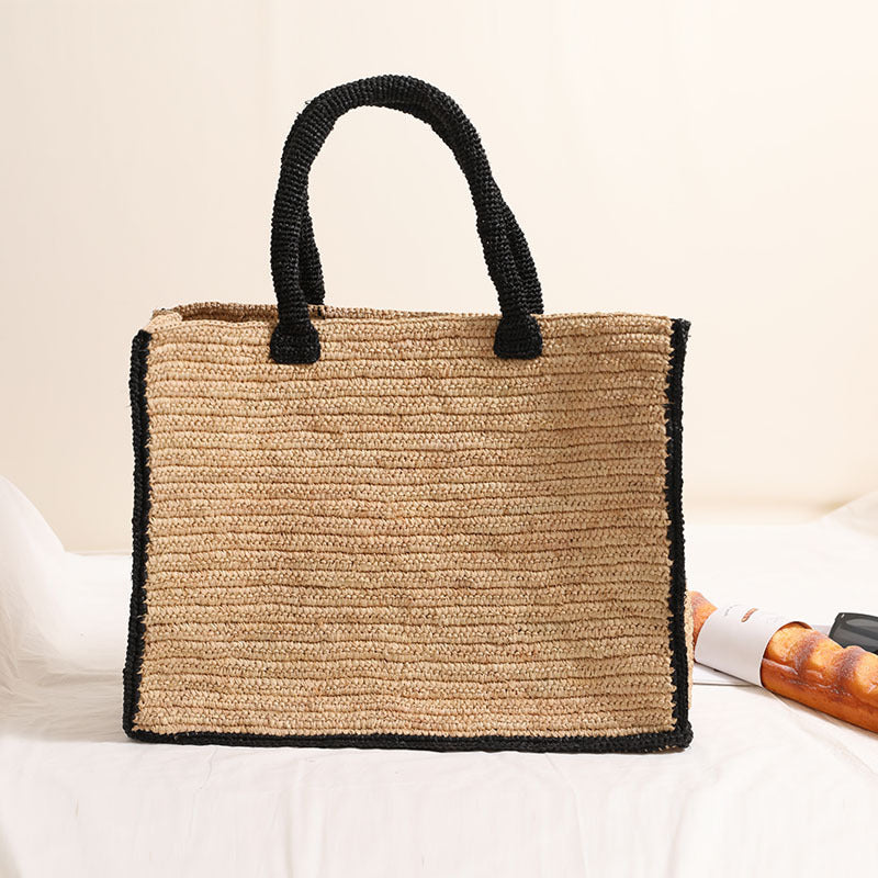 Handmade basket bag with reinforced handles Bowlift