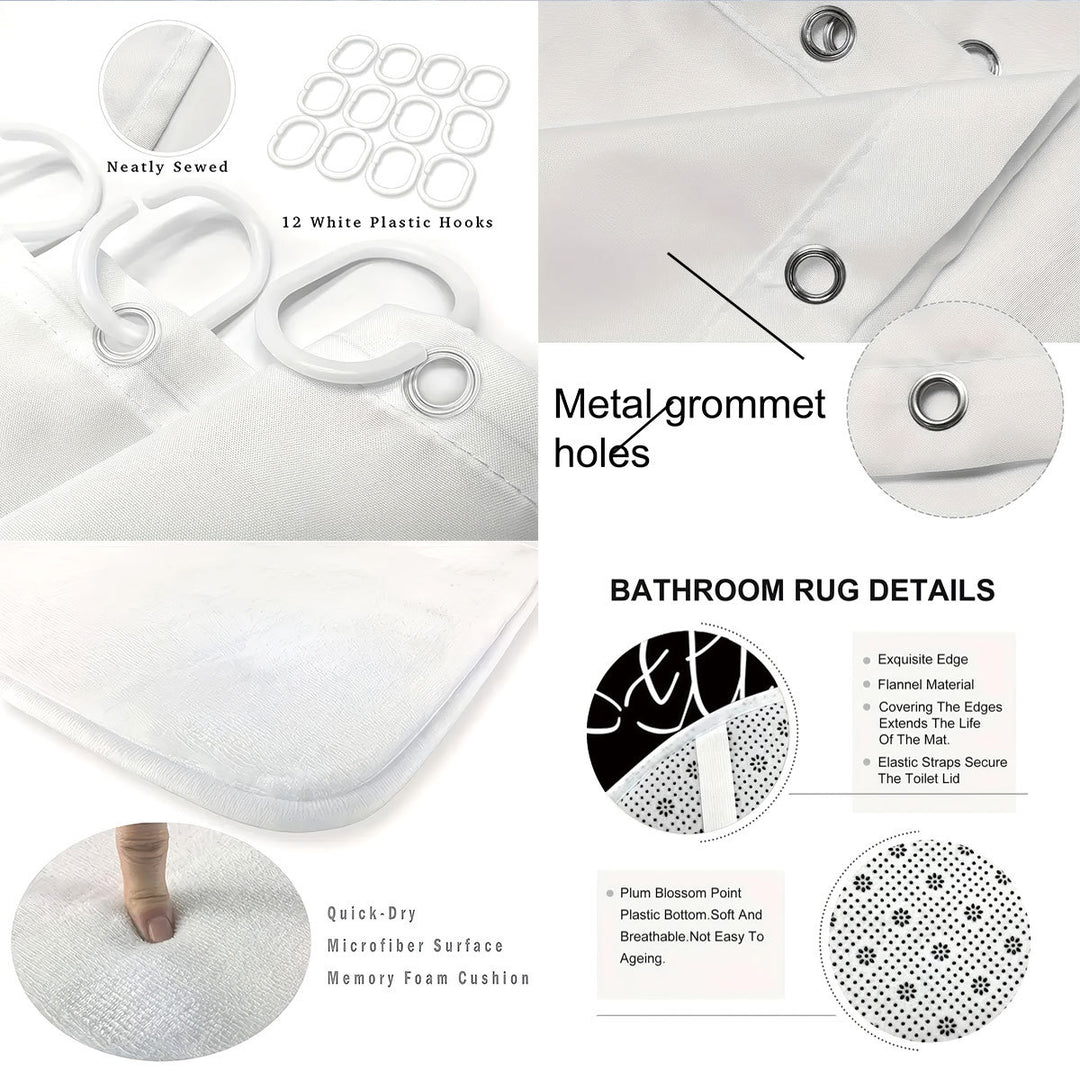 Bathroom Rules Digital Bathroom Décor Set Bowlift