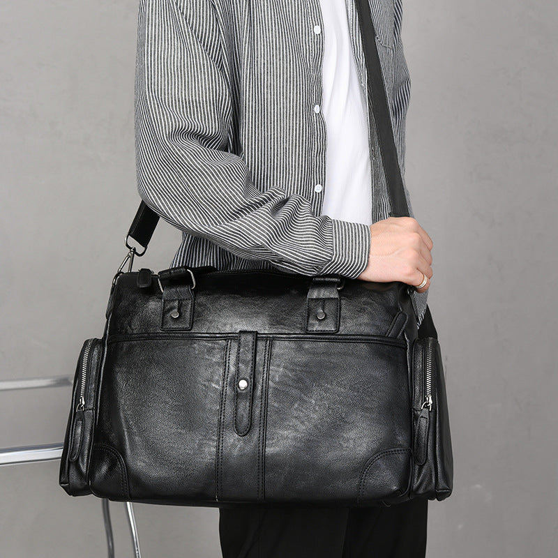 Premium Leather Briefcase Bowlift