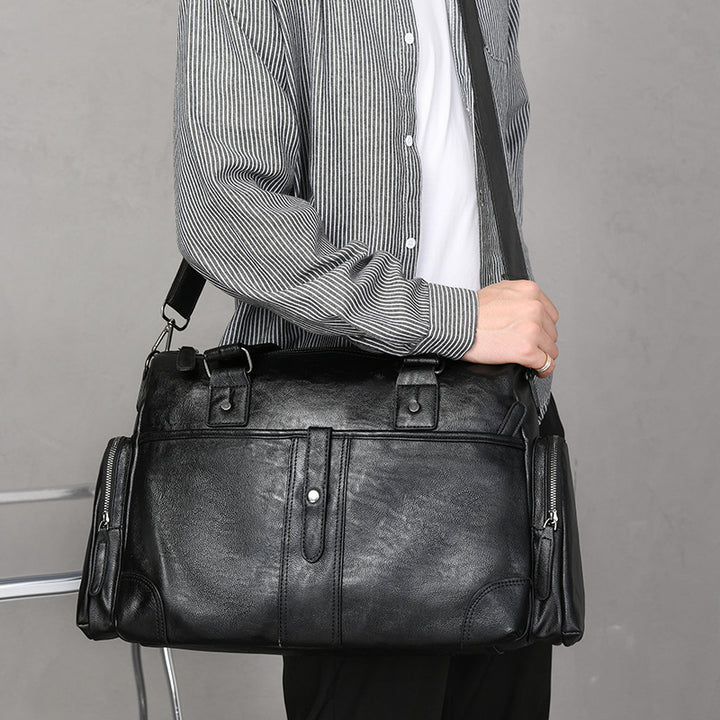 Premium Leather Briefcase Bowlift