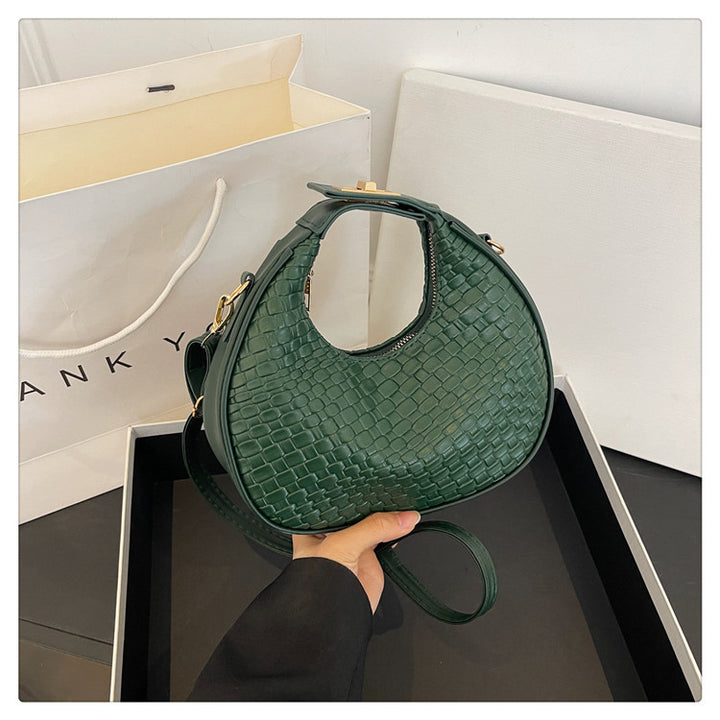 WoTextured Leather Hobo Bag Bowlift