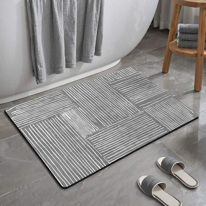 Geometric Pattern Soft Memory Foam Bath Mat Bowlift