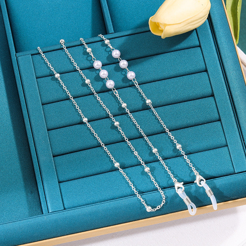 Elegant Pearl Eyewear Holder Chain Bowlift