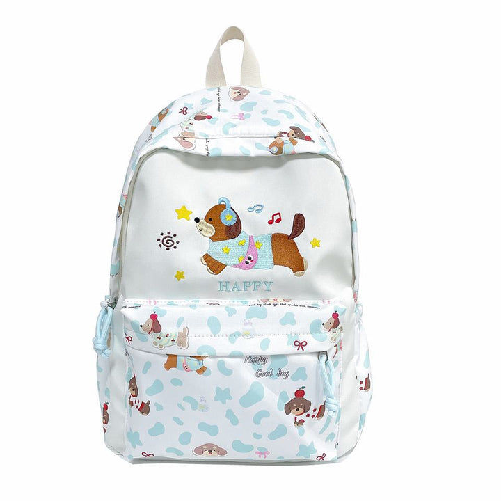 Backpack with Cheerful Dog Design and Multifunctional Compartment Layout Bowlift