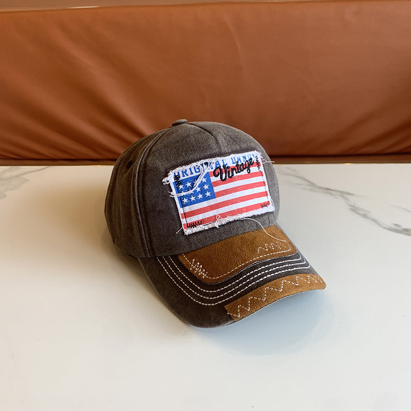 Women's Vintage-Inspired Distressed Baseball Cap Bowlift