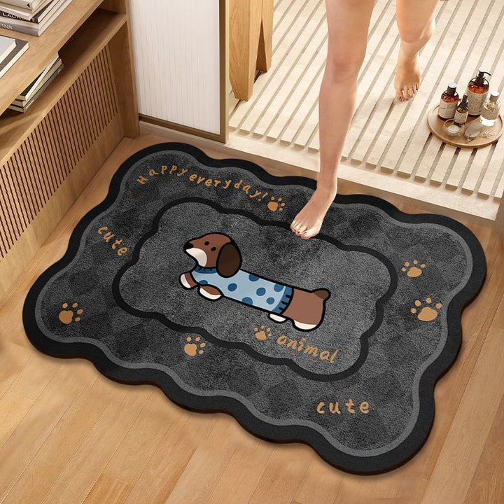 Playful Cat-Themed Bath Mat Bowlift