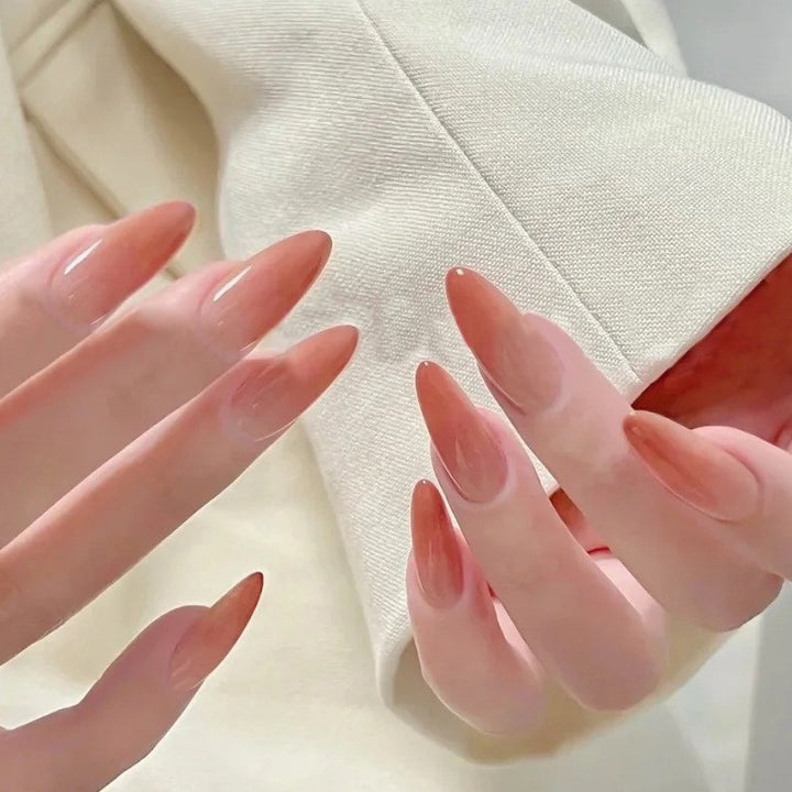 Natural Glossy Press-On Nail Tips Bowlift