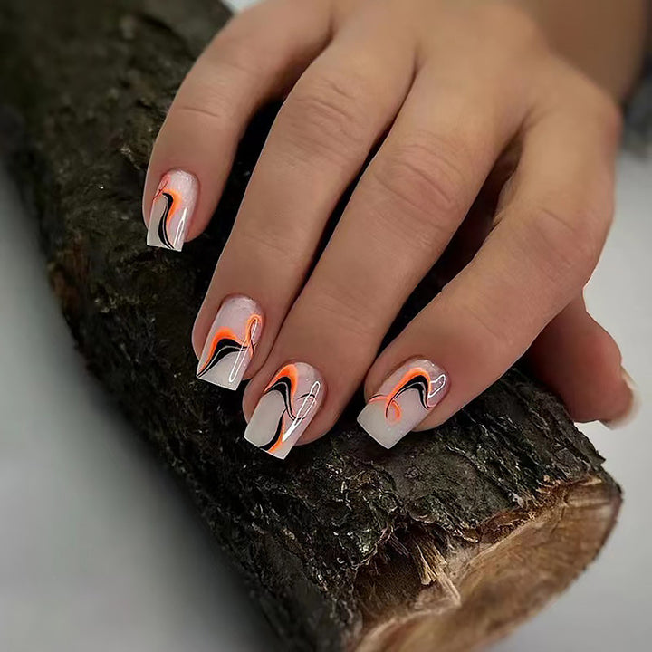 Artificial nails with floral minimalism Bowlift