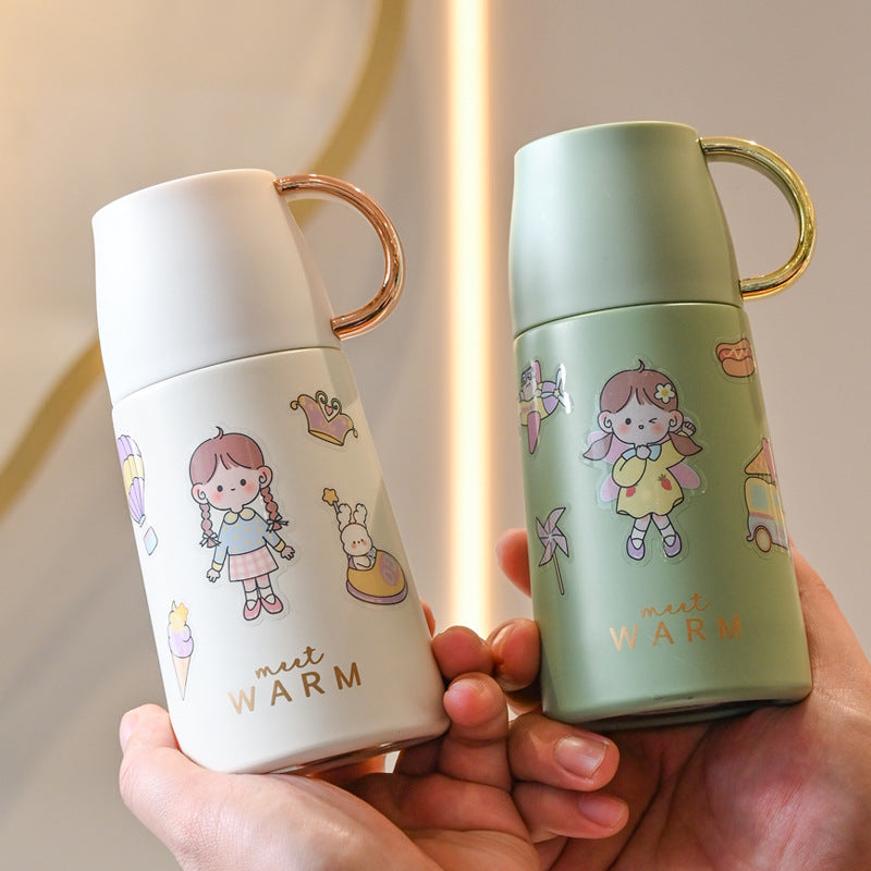 Ladies Insulated Carafe with Colorful Motif Design Bowlift