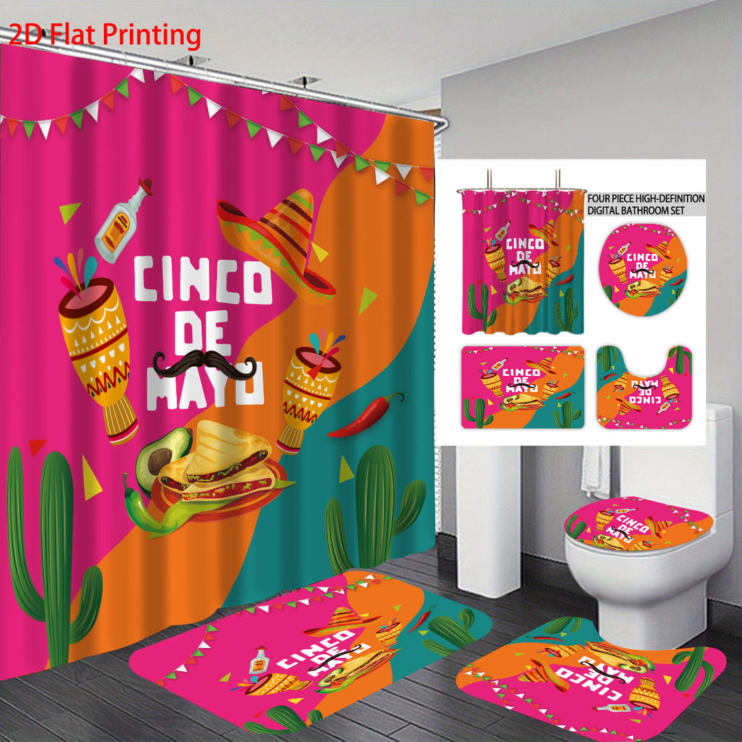 Cinco de Mayo-Themed Complete Bathroom Set Bowlift